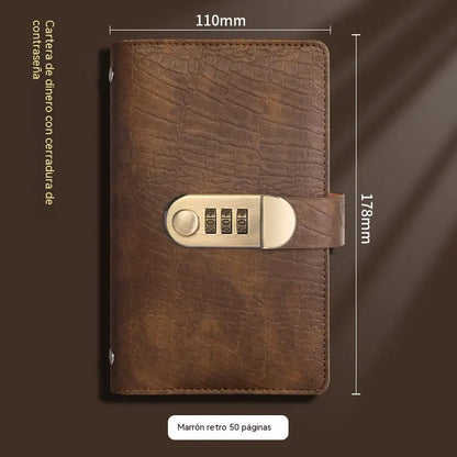 📓-35%💰🔐Se utiliza una libreta protegida con contraseña para guardar cheques, dinero en efectivo, tarjetas bancarias y diversos comprobantes.