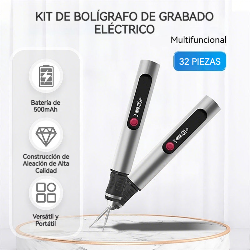 🏆🏆Pluma de grabado multifuncional recargable de iones de litio de larga duración para decoración de uñas y pulido eléctrico