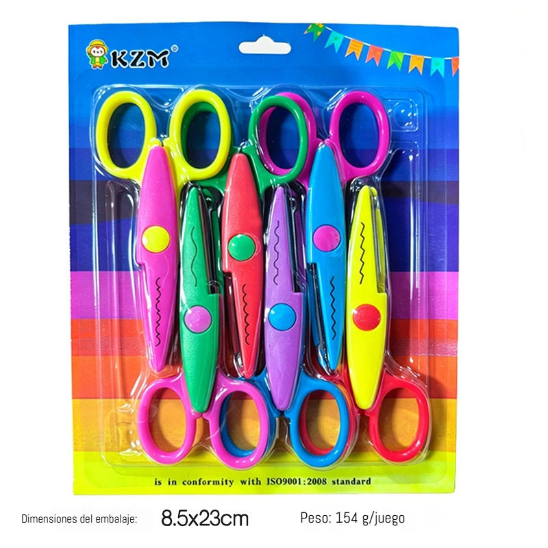 🥰【6-dielna sada】✂️🌈Detské bezpečnostné nožnice (na kutilské projekty)