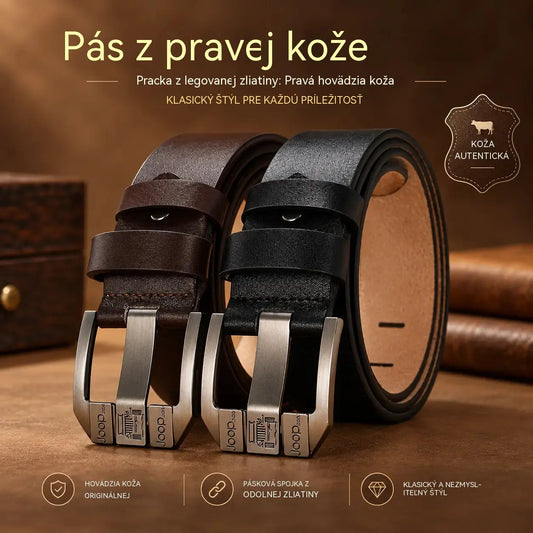 ✨👔Vysokokvalitný vintage pánsky opasok vyrobený z jednovrstvovej hovädzej kože, pevný a odolný👍