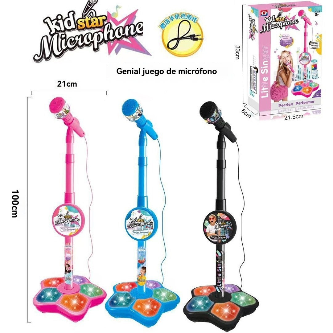 💥Juguete de micrófono, juguete de máquina de karaoke con luz.