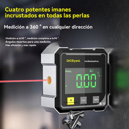 【📢📢¡El precio más bajo por tiempo limitado! 💥】Nivel láser electrónico magnético de cuatro lados y doble cara