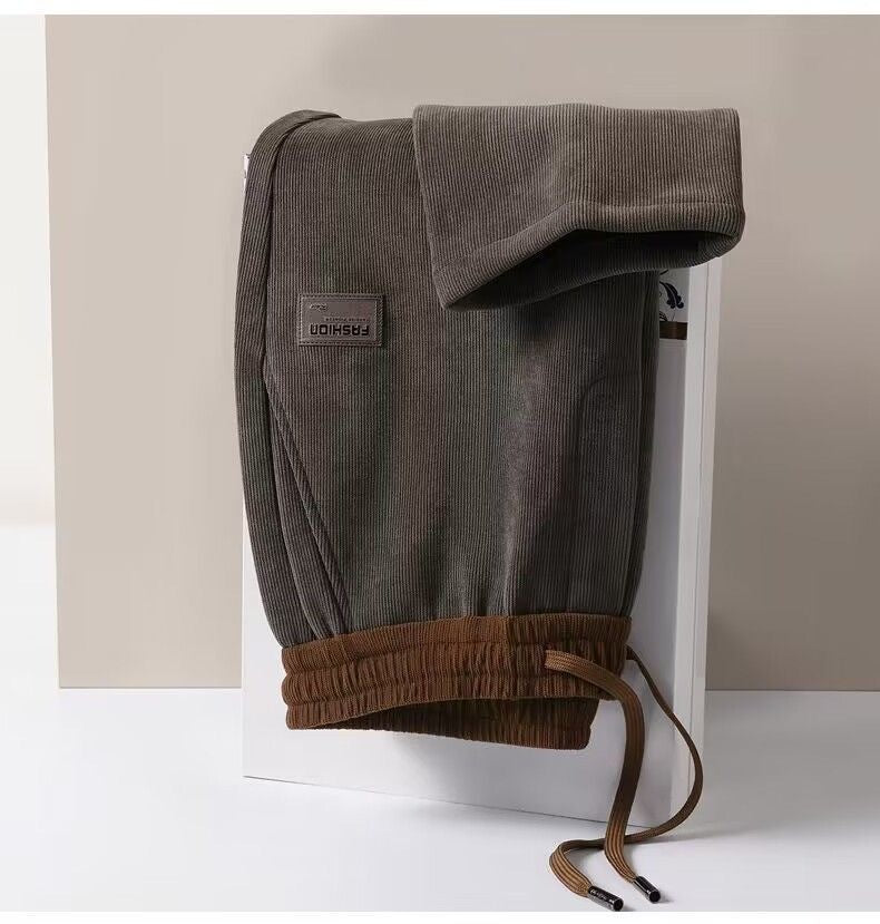 🔥 🔥Pantalones de ocio de otoño/invierno: versátiles, de corte holgado, con forro polar, pantalones de chándal reforzados