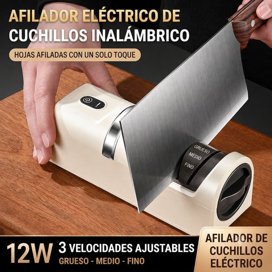 ⏳ ¡50% de descuento! 🔪 Afilador de cuchillos eléctrico inalámbrico multifuncional, recargable ✨