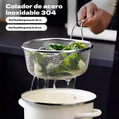 🔥🥳50% DE DESCUENTO🥗🍲Cesta de filtro de malla de acero inoxidable