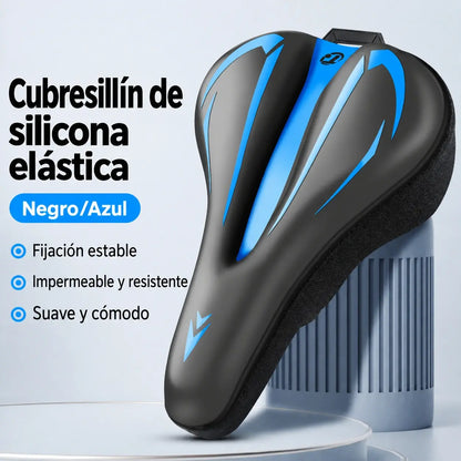 🚲Funda para sillín de bicicleta de montaña, fabricada en cuero de silicona grueso e impermeable, ultrasuave.