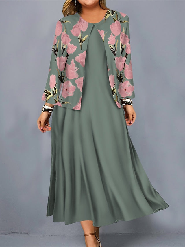 👗🎀[S-3XL] 2025 nova cvjetna haljina kratka jakna modno ležerno odijelo