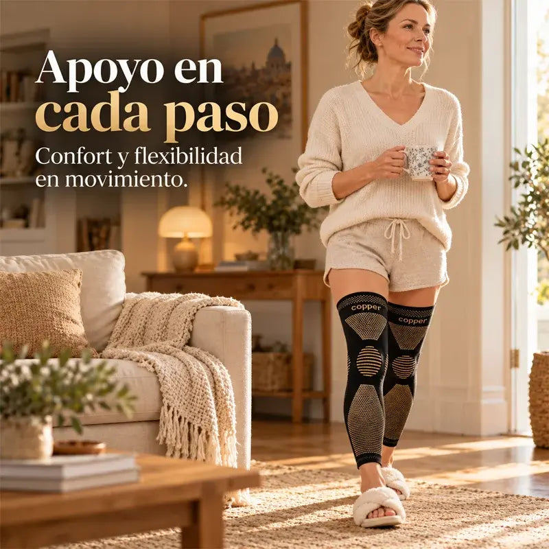 🦵 Rodillera Elástica Larga de Nylon | Ajuste Compresivo, Calidez y Flexibilidad para Deporte y Uso Diario