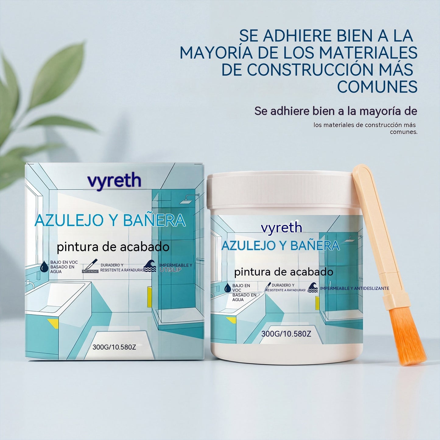 🔥Kit de pintura con base de agua para el acabado de azulejos y bañeras，Cepillo gratuito incluido