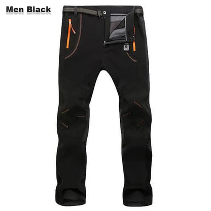 【💥Alta calidad】【S-5XL】Pantalones de senderismo para hombre, suaves, impermeables, a prueba de viento, transpirables, cálidos y gruesos, de polar para deportes al aire libre.