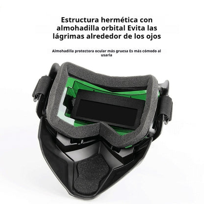 😎 Casco de soldadura totalmente automático con máscara protectora y ajuste de luz principal para soldadores