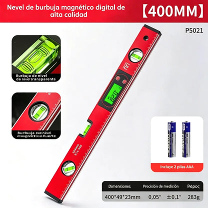 🔧📐 Nivel magnético multifuncional de precisión con pantalla LCD digital