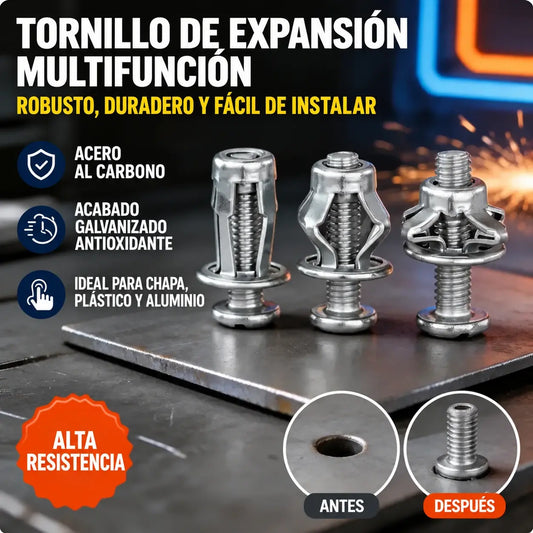 【100 piezas】Tuercas de expansión M4/M5/M6/M8 – Tuercas remachables para chapa