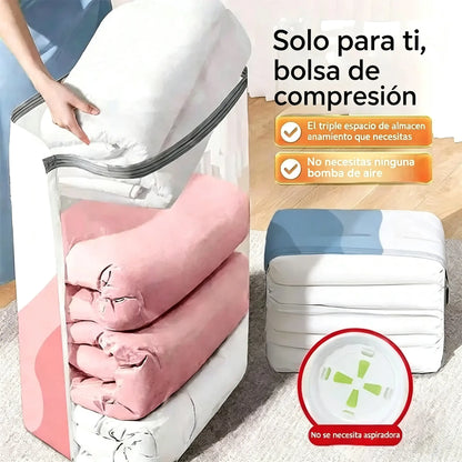 -50%🧳 Pack de 5【Compra 3 y Llévate 2 GRATIS】Bolsas de Almacenaje al Vacío para Ropa, Sin Bomba