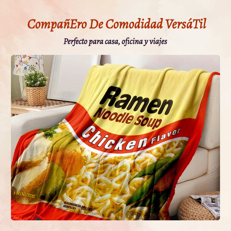 🔥Manta de franela con estampado artístico a cuadros, nueva colección 2025