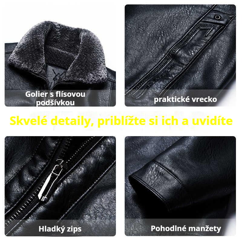 🔥【Horúci výpredaj】🔥【M-3XL】🖤Pánska zimná mäkká bunda z hrubej ovčej kože, ležérna (2025)