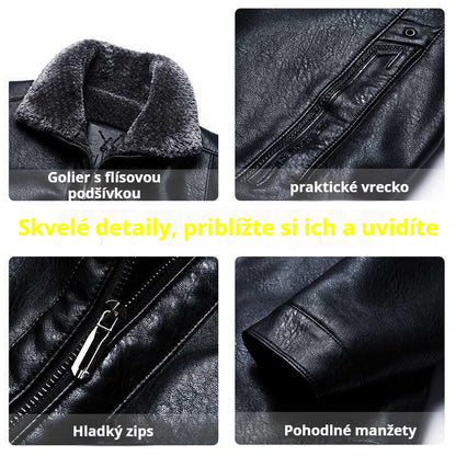 🔥【Horúci výpredaj】🔥【M-3XL】🖤Pánska zimná mäkká bunda z hrubej ovčej kože, ležérna (2025)