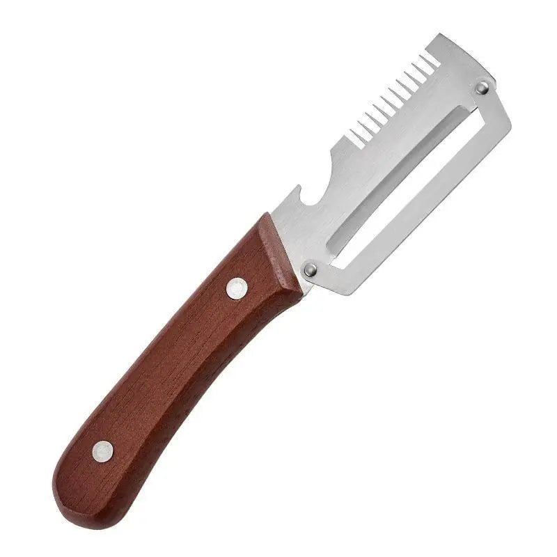 -50%🔪Compra 1 y llévate 1 gratis🧅 Pelador multifuncional de acero inoxidable con mango de madera🔥