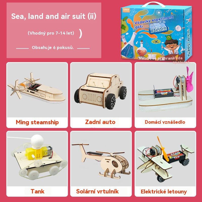 🔥【✨Un conjunto de 6 experimentos】Juguetes de ingeniería creativos hechos a mano