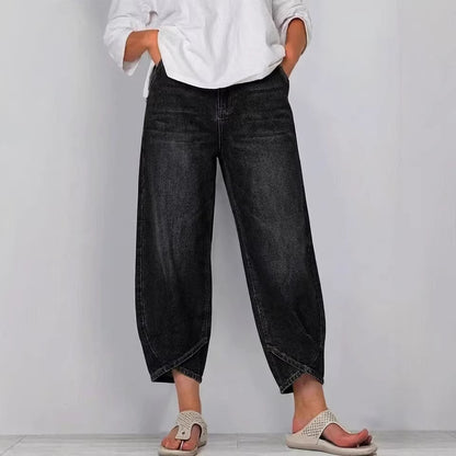 🔥Novedad 2026💗Vaqueros casuales de mujer con pernera ancha y estilo