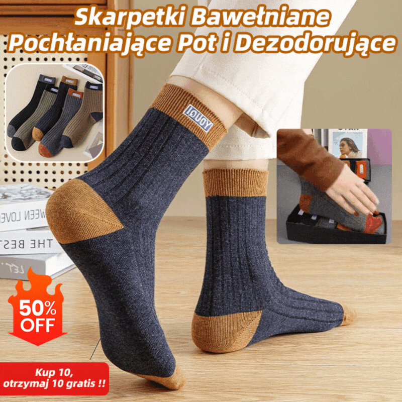 😍🧦【Compra 10 y obtén 10 gratis】【20 pares】2025 nuevos calcetines desodorantes de algodón absorbentes para el sudor para hombres