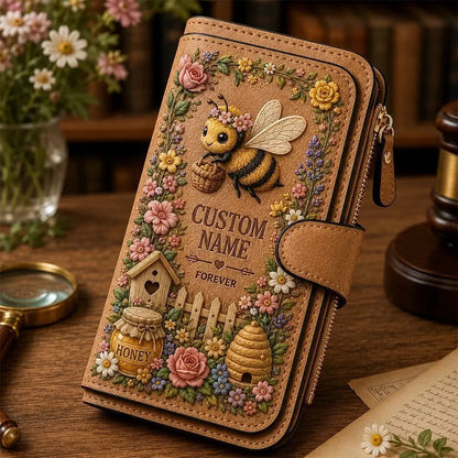 💰💰Cartera personalizada con relieve de jardín