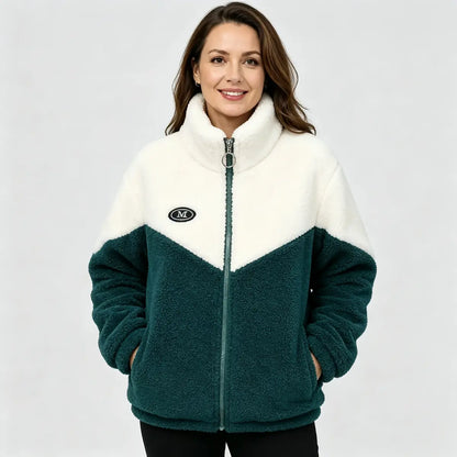 🔥🐏【M-4XL】Abrigo de algodón con forro de invierno, grueso forro de lana de cordero, abrigo cálido