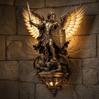 🕊️Nástenná lampa Strážny anjel svätého Michala✨
