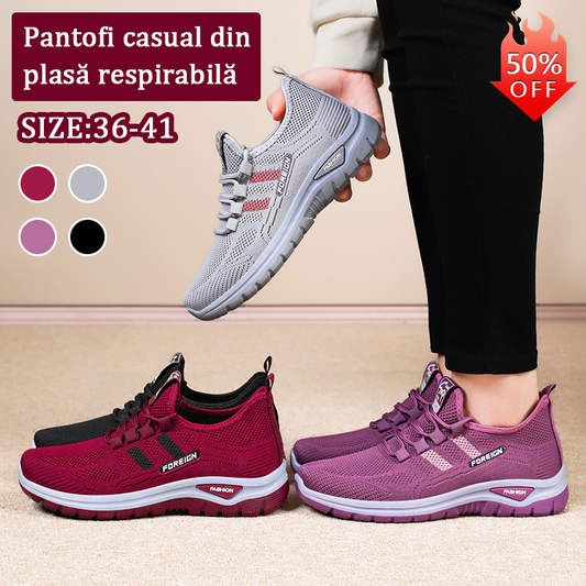 👟【36-41】Noua pereche de pantofi de vară respirabili din plasă pentru exterior, 2025 - absorbție și recul șocurilor - respirabili și confortabili 