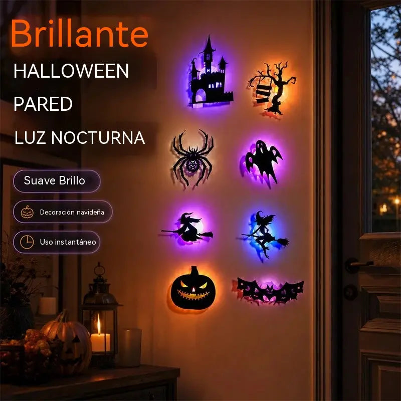 【Set de 8/16 piezas】🎃🎃Pegatinas de pared de Halloween que brillan en la oscuridad