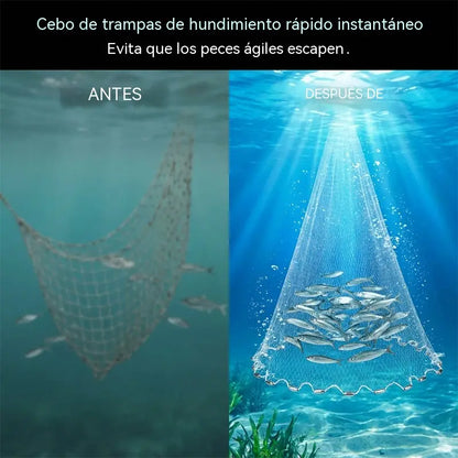 🎣 ¡50% DE DESCUENTO POR TIEMPO LIMITADO! ✨ Red de lanzamiento fácil: malla resistente, hundimiento rápido, versátil 🌊