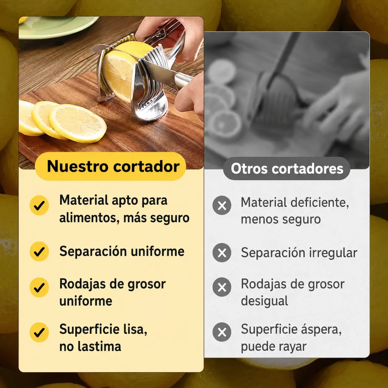 🍅 Cortador Manual de Cocina de Acero Inoxidable | Guía para Cortes Uniformes de Tomate, Limón, Cebolla y Más