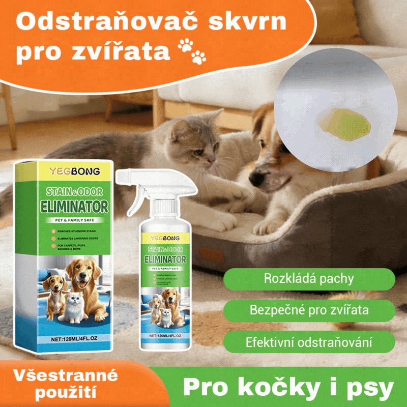 ✨【Kupte 1 a získejte 1 zdarma】🐶🐱 Odstraňovač skvrn pro domácí mazlíčky (kočky a psy)