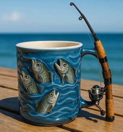 Nueva taza de pesca: Una taza creativa hecha de resina, diseñada especialmente para los amantes de la pesca. 🎣☕