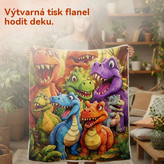 🔥Umělecky potiskaná měkká flanelová bytová dekorace