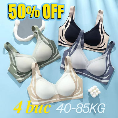 😍【Paquete de 4】Sujetador inalámbrico de una pieza para mujer❤️【40-85KG】