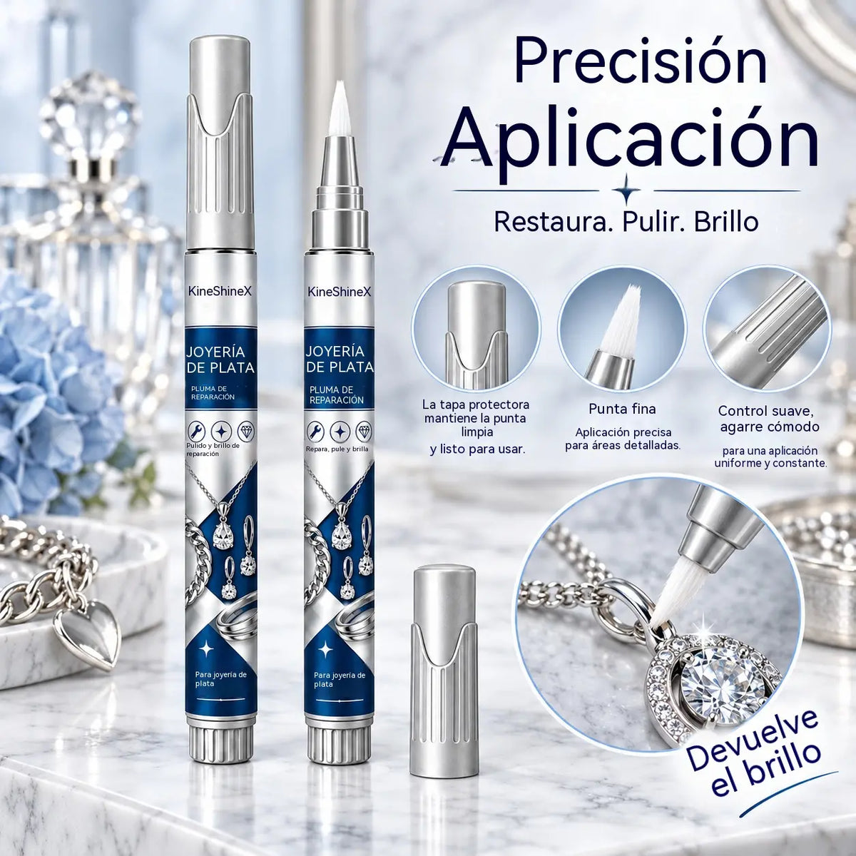 🔥Compra uno, llévate otro gratis🔥 Lápiz para reparar arañazos y retocar joyas de plata