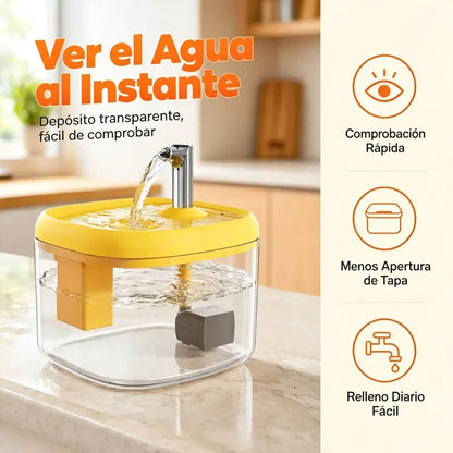 Dispensador de agua para mascotas ilent con cuenco de PET apto para alimentos 🐾 Agua fresca, fluida y perfecta para bebedores exigentes ✨