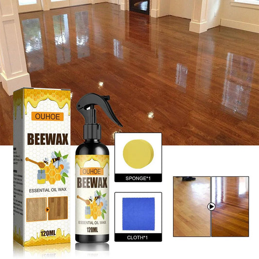 🔥【120 ml + špongia + handrička】Prírodný mikromolekulárny včelí vosk v spreji na starostlivosť o nábytok, údržbu podláh a leštenie.