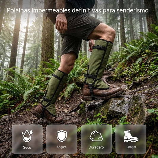 Equipamiento deportivo de protección impermeable, resistente a los arañazos y a las mordeduras de serpiente.