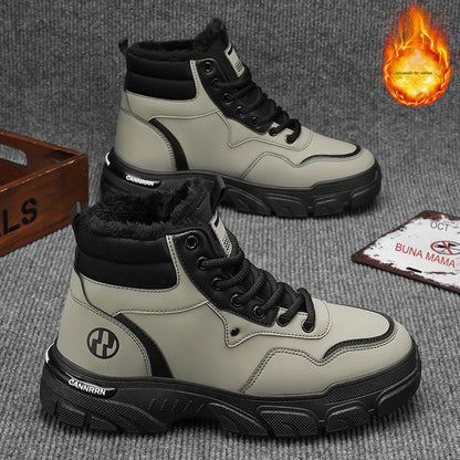 🔥🔥 【39-44】Nuevo estilo para otoño e invierno, botas versátiles antideslizantes para hombre con suela gruesa