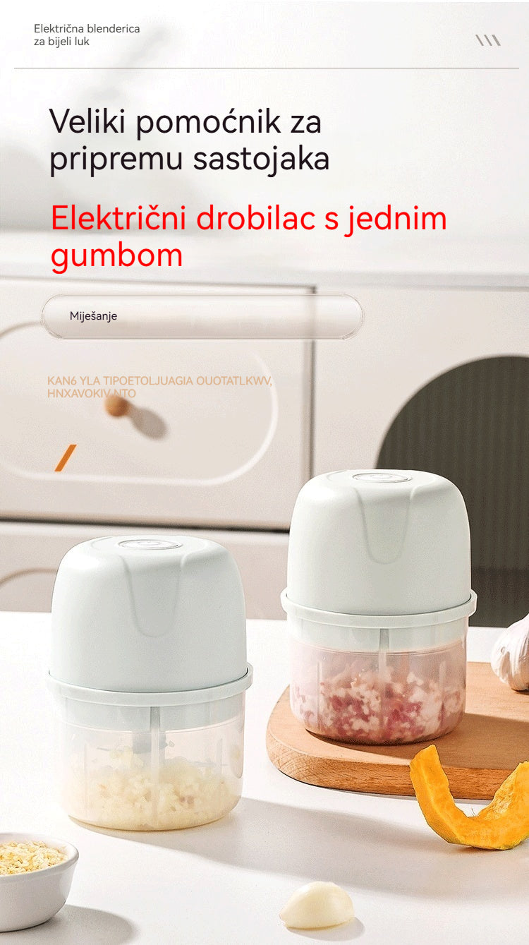 💥 Zadnji dan rasprodaje! 50% popusta! ⏰ Prodano više od 50.000 komada! 🎅 Električni sjecka za češnjak, mini prijenosni sjecka za povrće