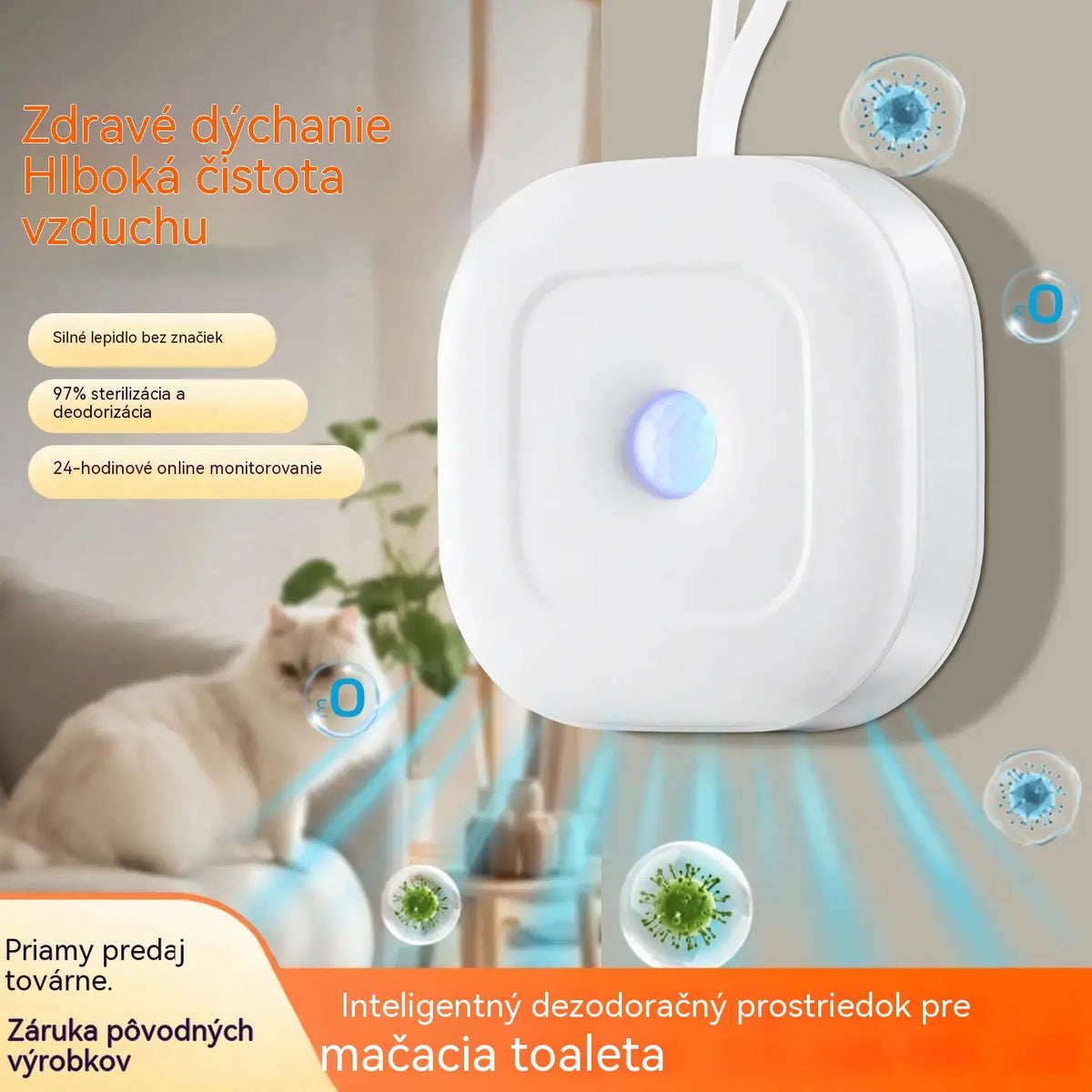 🌬️🐾Inteligentný odstraňovač pachov po domácich miláčikoch so závesným popruhom