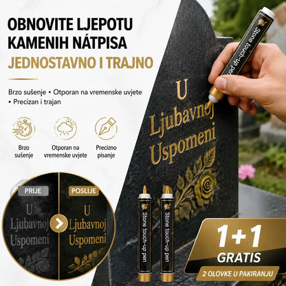 【Kupite jedan, dobijte jedan gratis】🖍️ Vodootporna i otporna na blijeđenje olovka za popravak i ponovno oslikavanje natpisa na kamenim pločama.