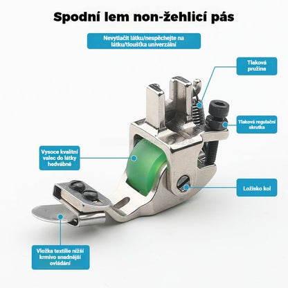 👩‍🏭🛞🧵🔥Odolné celoocelové přítlačné patky, speciálně navržené pro počítačové ploché šicí stroje, s tepelně odolnými zaoblenými hranami pro vysokou účinnost a úsporu práce.