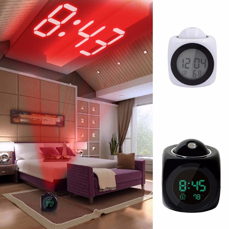 【¡Novedad para 2026!】⏰ Reloj proyector multifunción — hora, alarma, temperatura y clima en tu pared o techo