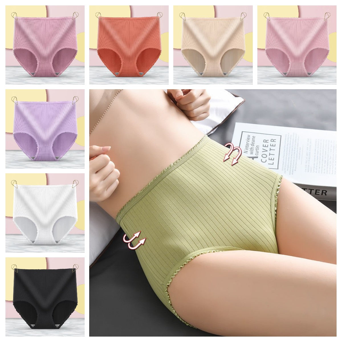 💖(8 kusov) Posledný deň 50% zľava: Antibakteriálne vodeodolné nohavičky s vysokým pásom