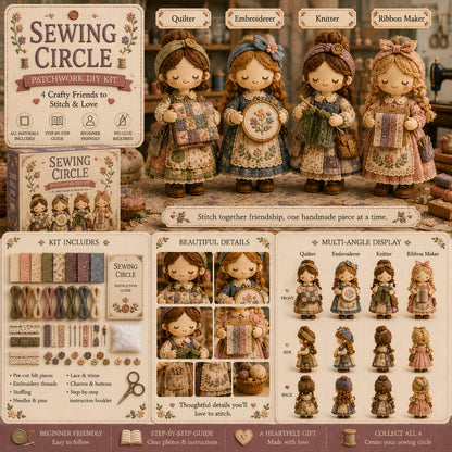 🎁Último día: ¡Disfruta de un 49% de descuento! 🧵 Kit de patchwork para armar en miniatura de la serie Garden Companions  en miniatura.