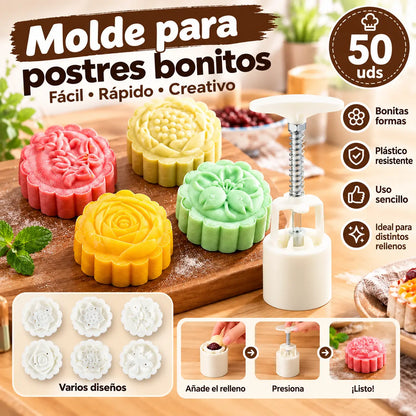 💥¡Compra 2 y llévate 2 gratis, juego de 4 piezas ✨😍Molde de repostería creativo de doble cabezal, desmontable
