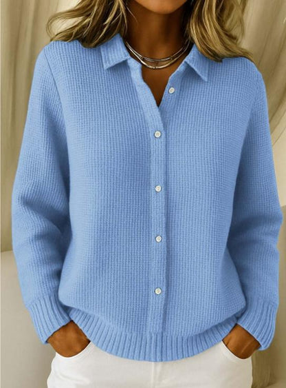 💕【S-5XL】Dámsky módny jednofarebný kašmírový pletený kardigan na jeseň a zimu